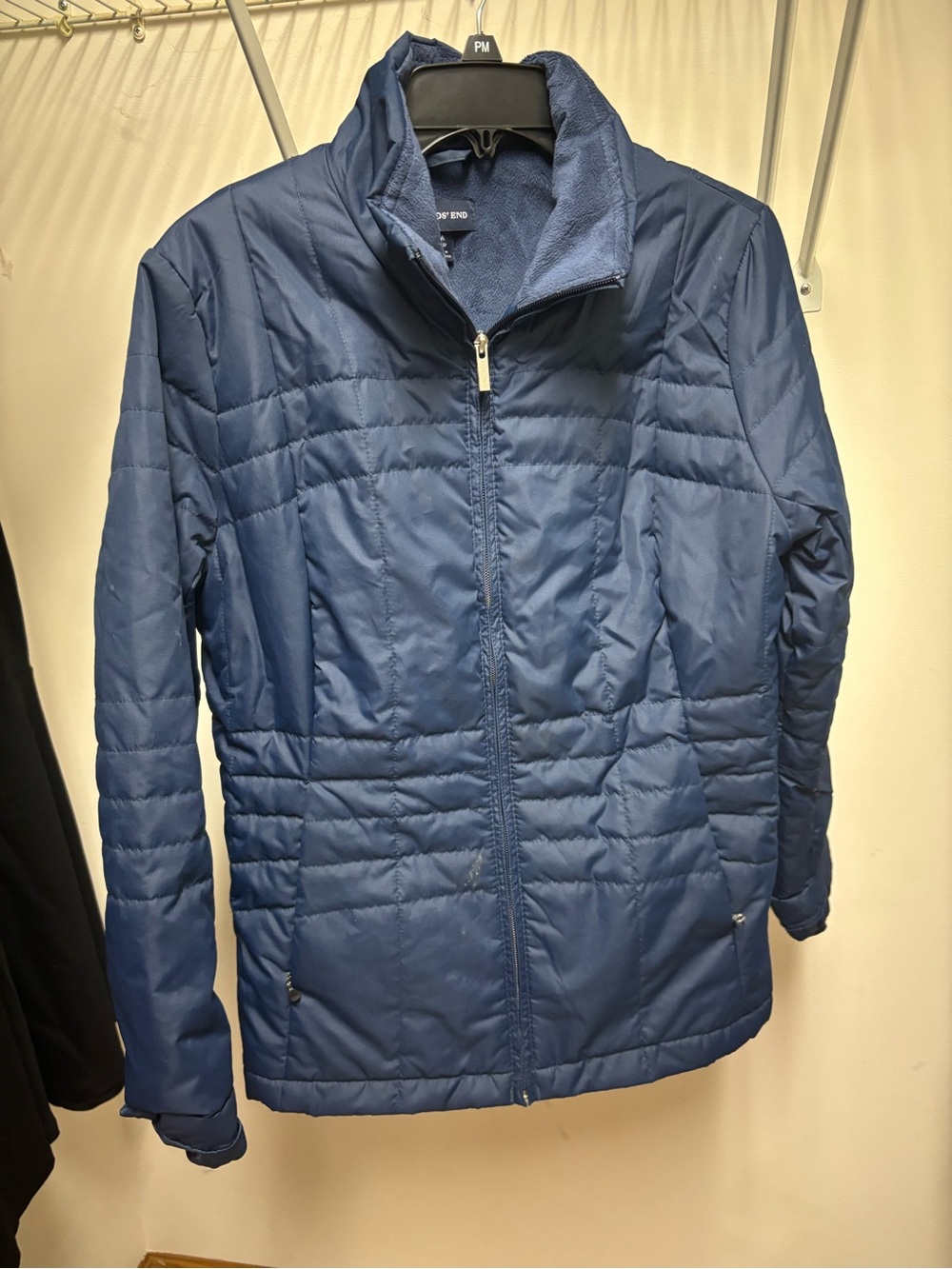 Lands' End Quilted Packable Jacket - Navy Blue